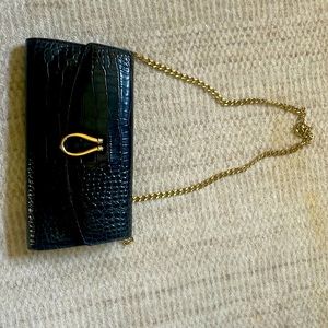Black Aspinal of London bag with gold detail